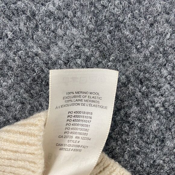 BABATON Sweater Womens M Merino Wool Mock Neck Crop Sleeveless Ecru Quiet Luxury - Picture 7 of 9